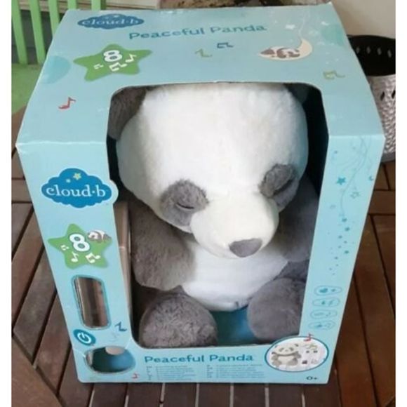 Cloud B Peaceful Panda Sleep Soothers, NIB. Color Grey and Ivory. - Picture 2 of 9